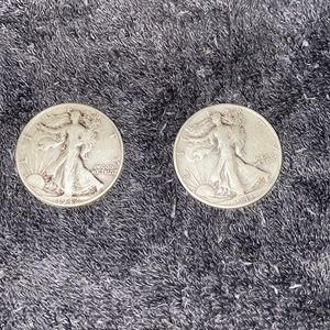 1942 Walking Liberty Half Dollar & 1943 Walking Liberty Half Dollar